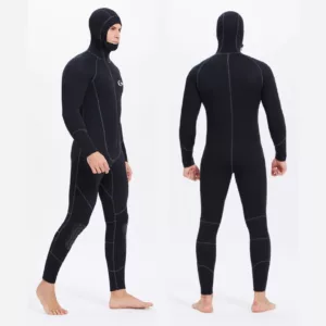 Herre hettewetsuit med frontglidelås