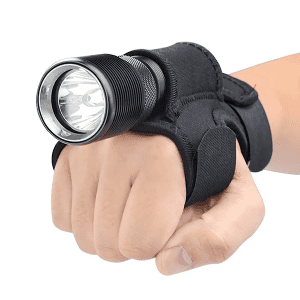 Håndledds hanske lykt-holder for dykking
