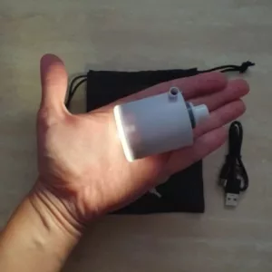 Mottatt elektrisk luftpumpe bærbar oppblåsingsenhet fra kunde A****e.