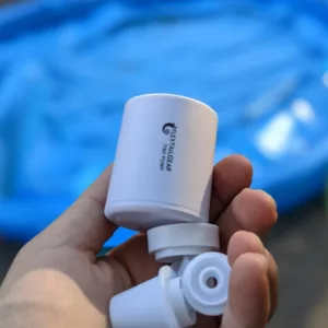 Mottatt elektrisk luftpumpe bærbar oppblåsingsenhet fra kunde M****e.