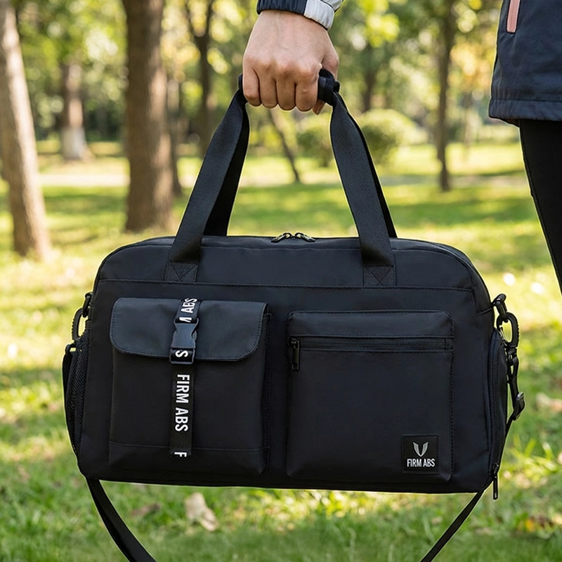 gym bag, sports bag, duffel bag, fitness bag, shoe compartment bag, training bag